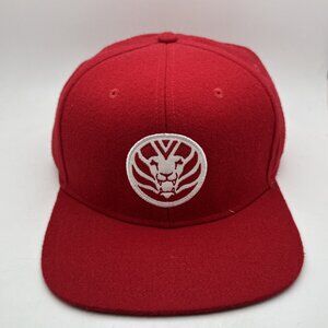 Voke Tab Energy Red Performance Wool Hat Snapback Embordered GR44